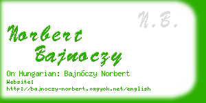 norbert bajnoczy business card