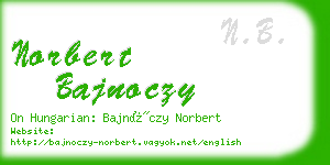 norbert bajnoczy business card